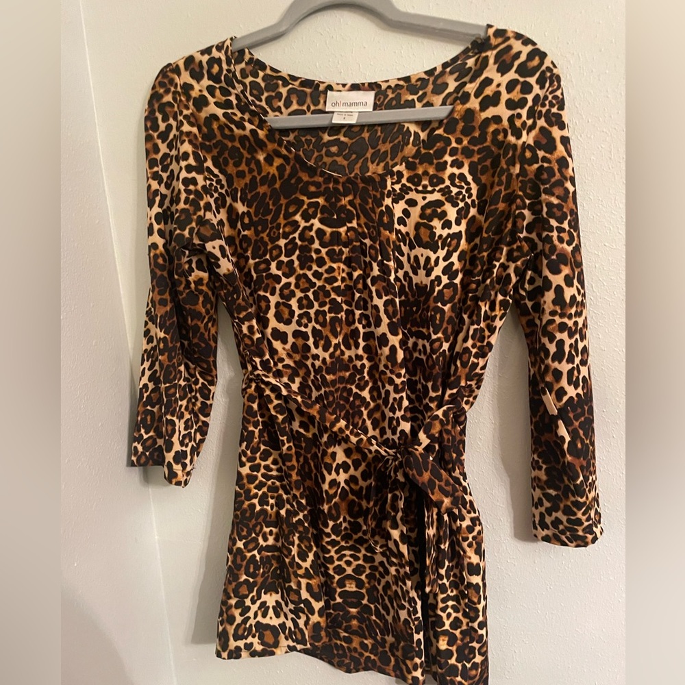 Leopard Maternity Blouse